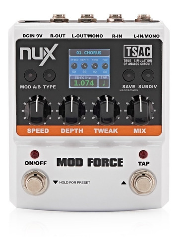 Pedal Nux Mod Force Multi Modulacion Pop Music Floresta!!
