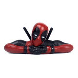 Figura Mini Deadpool Decoración Escritorio Auto Recostado