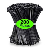 Cinchos Nylon Sujeta Cables Auto Cierre 200 Pzs 10cm X18lb  