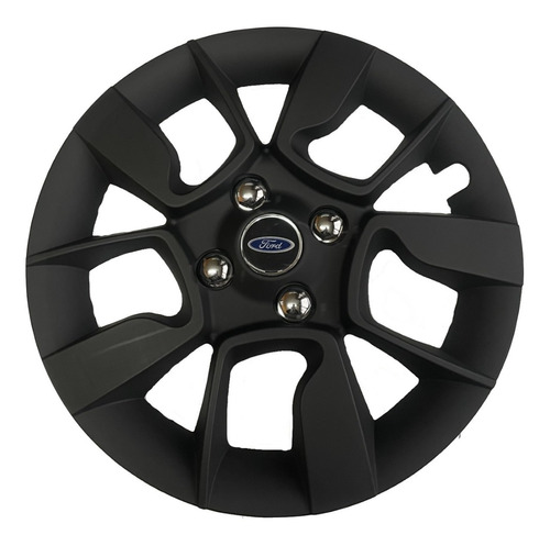 Juego 4 Tazas De Rueda Negra Universal Tunning Rodado 14 