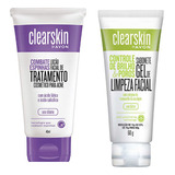 Kit Clearskin Loção Facial Acne + Sab.gel De Limpeza Facial