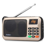 Mini Rádio Fm Portátil Gold Rolton W405