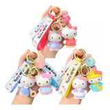 Llavero Goma Importado Hello Kitty 3d C/correa +bolsa Regalo