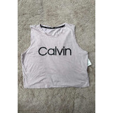 Blusa Calvin Klein De Dama Talla L Logo En Pecho