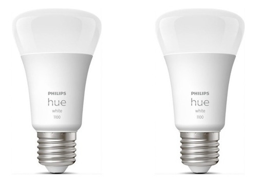 Philips Hue Lampara Led E27 Blanco Cálido 9.5w 1100 Lm X 2