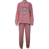 Pijama Para Mujer De Plush Diseño Gatito Con Lentes