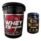 Kit Cubeta 5kg De Proteína Whey Con 5 Sabores + Creatina 1kg