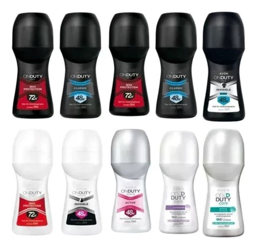 Desodorante Roll-on On Duty Avon Kit 10 Unidades