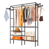 Mueble Organizador Perchero Con Rack Para Colgar Ropa