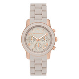 Reloj Mujer Michael Kors Mk7386 Runway Color De La Correa Gris Color Del Bisel Gris Color Del Fondo Gris