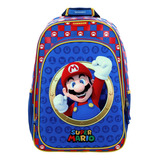 Mochila Chenson Mario Bros Azul Marsh