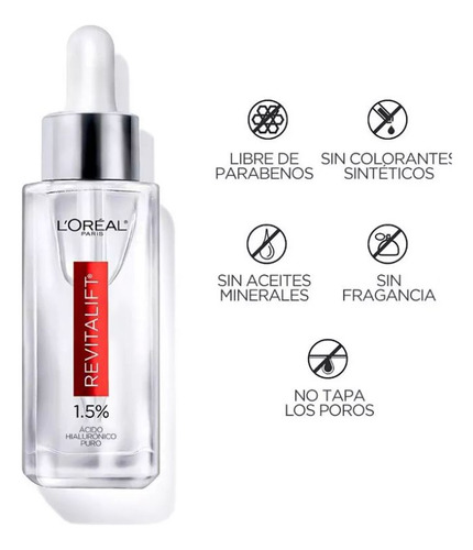 Sérum Rellenador Loreal Revitalift Ácido Hialurónico 30 Ml