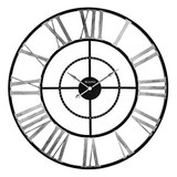 Bulova C4877 Zelanda Reloj De Pared, Color Negro Y Plateado