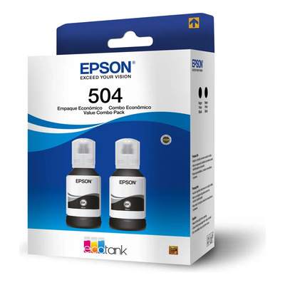 Epson Ecofit Botellas de Tinta Color Negro T504 2 Unidades | Envío gratis