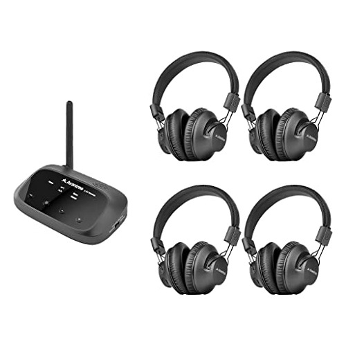 Audífonos 4 Pack Avantree Inalámbricos Con Transmisor -negro