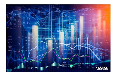 Adesivo De Parede Tecnologia Finanças Gráfico 10m² Tec05