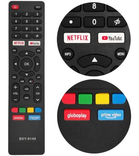 Controle Remoto Para Tv Multilaser Tl020 Smart Tl024 42 E 43