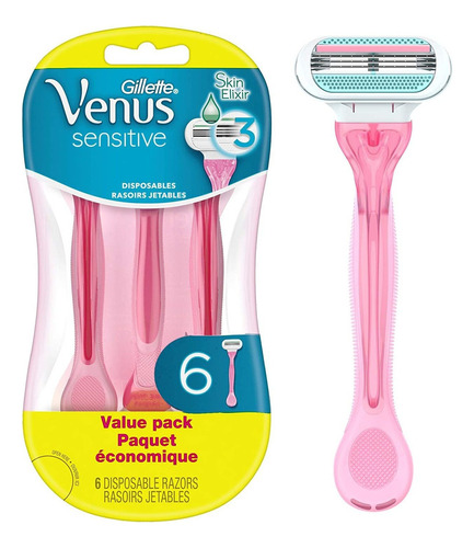 Afeitadoras Desechables Gillette Venus Sensitive Para Mujere