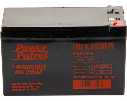  Batería 12v 7ah Compatible Con Fire Alarms Y Security Syste