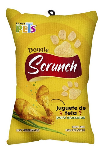 Fancy Pets Doggie Scrunch Juguete De Tela Ruido Crujiente