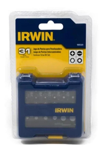 Juego De 31 Puntas De Inserción Con Estuche Irwin.