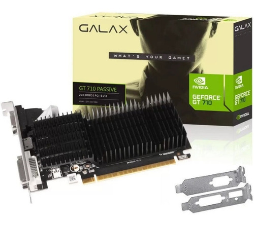 Placa Video Nvidia Geforce Gt710 1gb Ddr3 P/ Até 3 Monitores