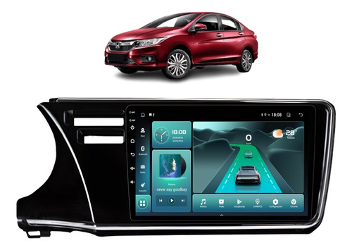 Multimidia Honda City 2015-2021 Android 13 Carplay 2gb 64gb 