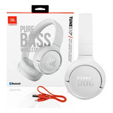 Fone Ouvido Bluetooth Jbl Tune 510 Pure Bass Wireless Branco