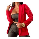 Blazer Mujer Saco Sastrero Entallado Tendencia Dama Talles