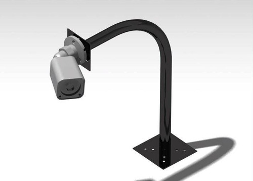 Soporte Para Cámara De Vigilancia Cctv Curvo 40 X 50cm 