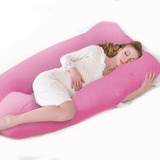 Travesseiro Gigante 1,35m X 0,80cm De Corpo Formato U Cor Pink