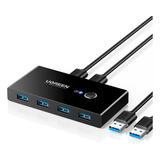 Ugreen Switch Usb 3.0 Hub 4 Puertos 2 Entradas Y 4 Salidas