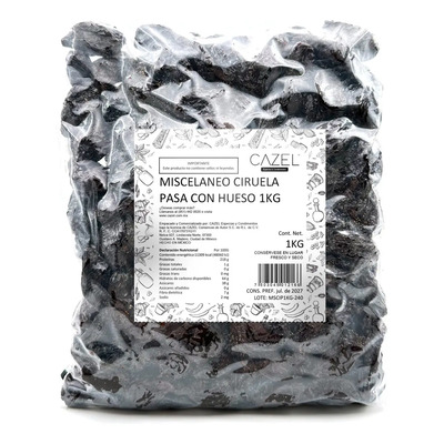 Ciruela Pasa Deshidratada Con Hueso 1kg | MercadoLibre