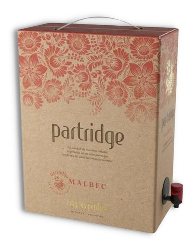 Partridge Bag In Box Vino Malbec 3000ml Viña Las Perdices