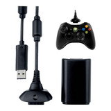 Kit Carga Y Juega Bateria Pila Xbox 360 De Cargador Control 