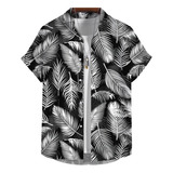 Leaf Tropical Men's Resort Hawaiian Shirts Outdoor Beach
