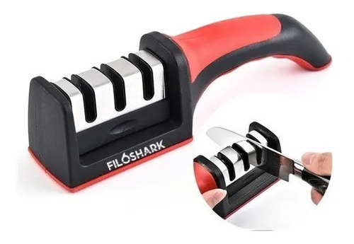 Afilador De Cuchillos Filoshark Manual 3 En 1 Multifuncional