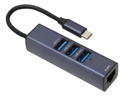 Hub Usb C 4 En 1, Puerto Ethernet Gigabit Rj5, 3 Puertos Par