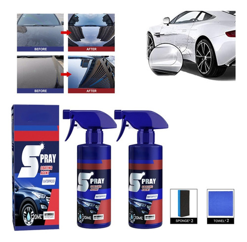 Spray De Revestimiento Quick Car 3 En 1 De Alta Protección,