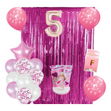 Kit Decoración De Barbie - Cumpleaños Deco Cotillón Globos