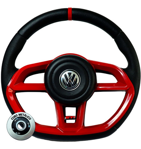 Volante Grafite Golf Gti Gol G1 G2 G3 G4 G5 G6 Com Cubo