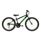 Bicicleta  Urbana Krs Aro 24 Rebaixado 14  18v Freios V-brakes Cor Preto/verde