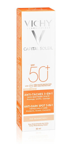 Vichy Idéal Soleil Fps50 Cuidado Antimanchas 3 En 1 C/color