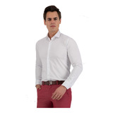 Camisa De Vestir Para Hombre Skinny Fit Con Tela De Bambu