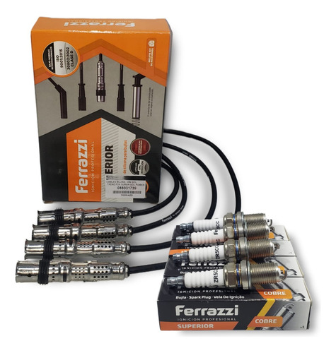 Kit Cables Ferrazzi + Bujias Vw Gol Trend 