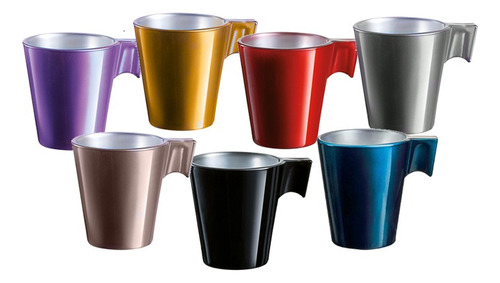 Taza Flashy Colours Luminarc Longo 220 C X6u Taza Nespreso 