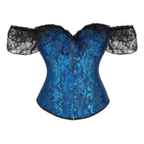 Corpete Corset Espartilho Overbust Bordado Model Cintur [u]