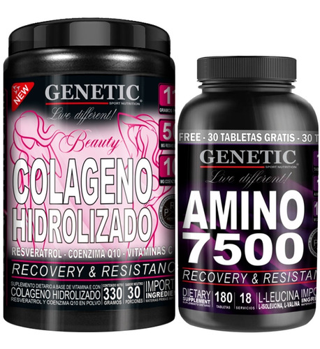 N°1 Aminos Esenciales 7500 Vitalidad Colágeno Beauty Genetic
