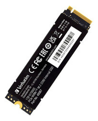 Disco Interno Verbatim Ssd 1tb 250gb M.2 Nvme Color Negro