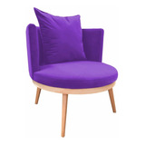 Mueble,sillón De Diseño Angellini Terciopelo Morado